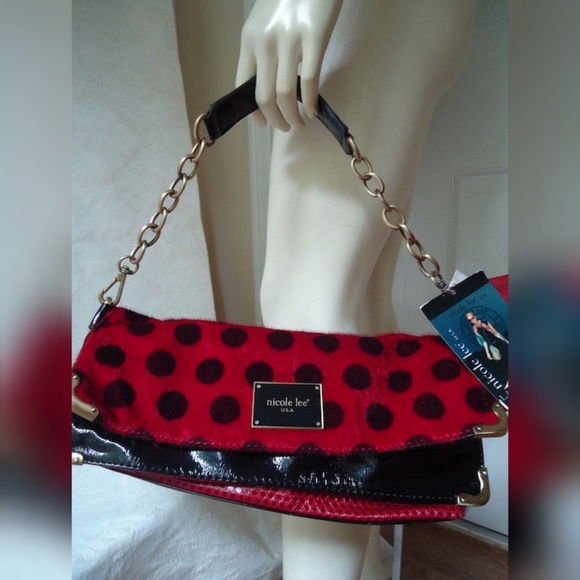 Nicole Lee Handbags - **SOLD** Nicole Lee Hand Shoulder Bag Faux Fur